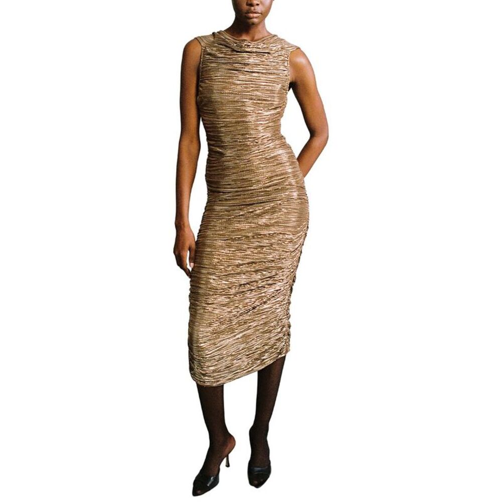 Sabina Musayev Womens Supernova Midi Dress, Brown